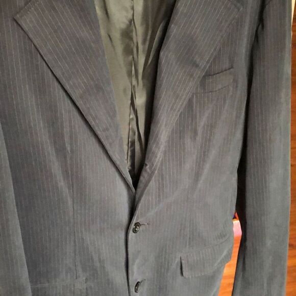 GUESS vintage men's Casual pinstriped button down jacket blazer large - Picture 6 of 6